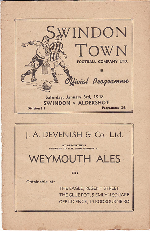 <b>Saturday, January 3, 1948</b><br />vs. Aldershot (Home)